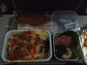 in-flight meal second