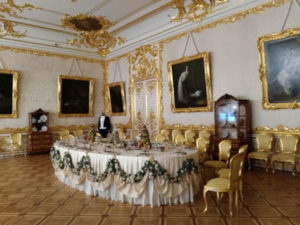 the catherine palace white state dining room