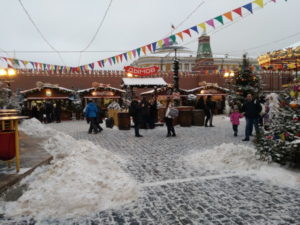 red square christmas market entrance