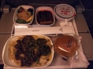 in fligh meal ek313 first