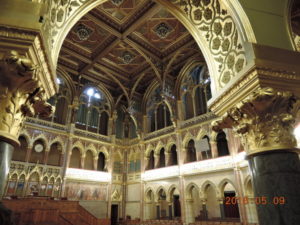budapest hungarian parliament the old upper house hall ceiling