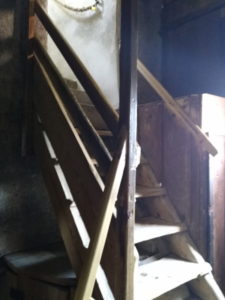 cesky krumlov castle tower staircase