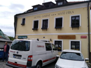 cesky krumlov hotel garni mysi dira reception exterior