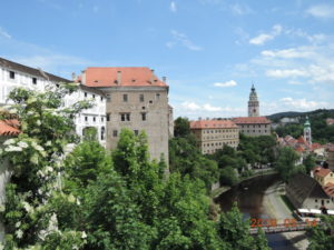 cesky krumlov view from 5th courtyard east