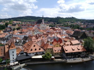 cesky krumlov view from 5th courtyard south east