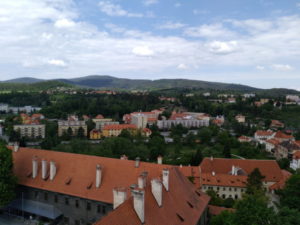 cesky krumlov view from castle tower north