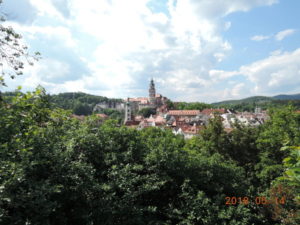 cesky krumlov view from small hill