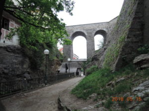 cesky krumlov bridge near hotel