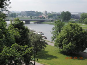 krakow wawel royal castle view from sandomiertz tower