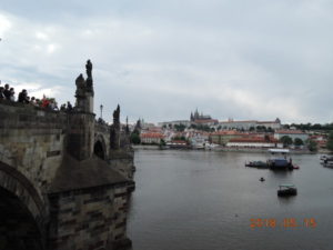 prague charles bridge view from old town