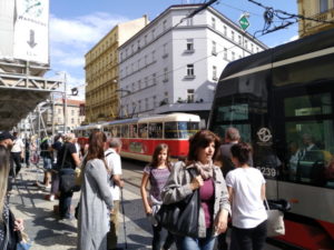 prague tram i.p.pavlova
