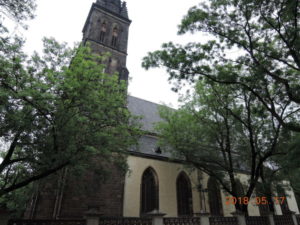 prague vysehrad basilica of st.peter and st.paul exterior diagonally