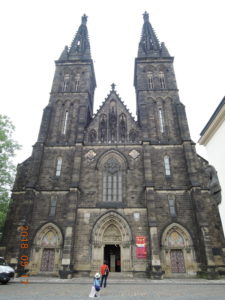 prague vysehrad basilica of st.peter and st.paul exterior front
