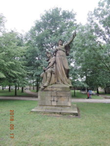 prague vysehrad statue of libuse and premysl