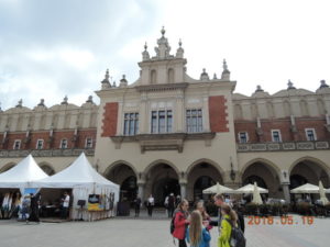 krakow old town cloth hall exterior front