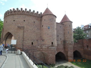 warsaw barbican exterior far