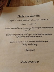 warsaw folk gospoda lunch menu