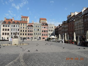 warsaw old town market square near