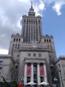 warsaw palace of culture and science exterior east