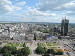 warsaw view from palace of culture and science south