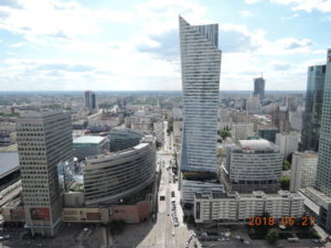 warsaw view from palace of culture and science west