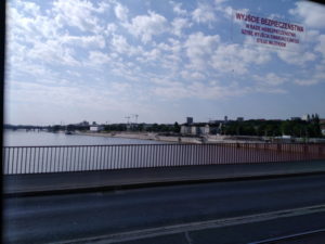 warsow vistula river view from tram