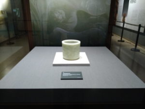 national palace museum jade brush pot with bokchoy cabbage garden decoration