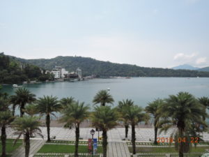 sun moon lake view from ropeway station