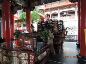 sun moon lake wenwu temple front hall inside