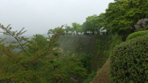 oka castle ruins sannomaru view