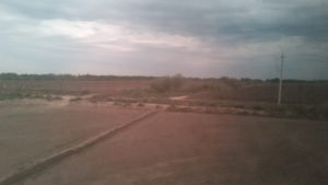 view from night train morning