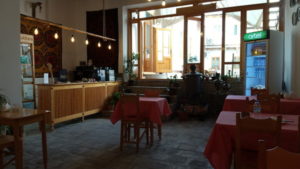 donuts and coffee inside