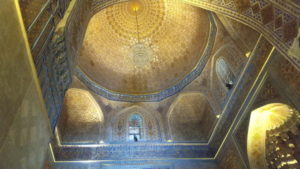 gur-emir mausoleum inside ceiling