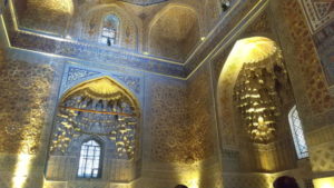 gur-emir mausoleum inside wall diagonal