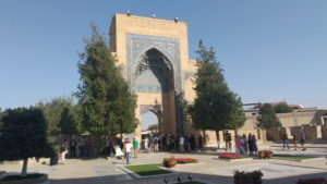 gur-emir mausoleum main gate behind