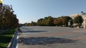 islam karimov street near the registan square