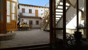 view from donuts and coffee