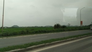 to ninhbinh view from minivan