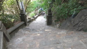 marble mountain steps near entrance