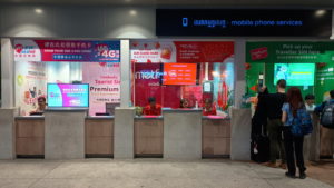 phnompenh airport sim card shop