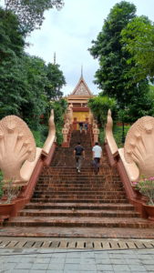 wat phnom stairs front