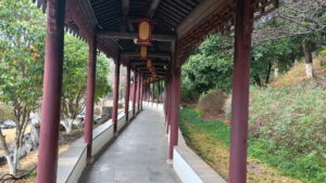 pen men fengjing qu double pavilion corridor bridge