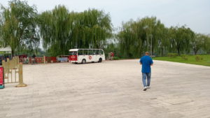 yinxu museum exit electric cart